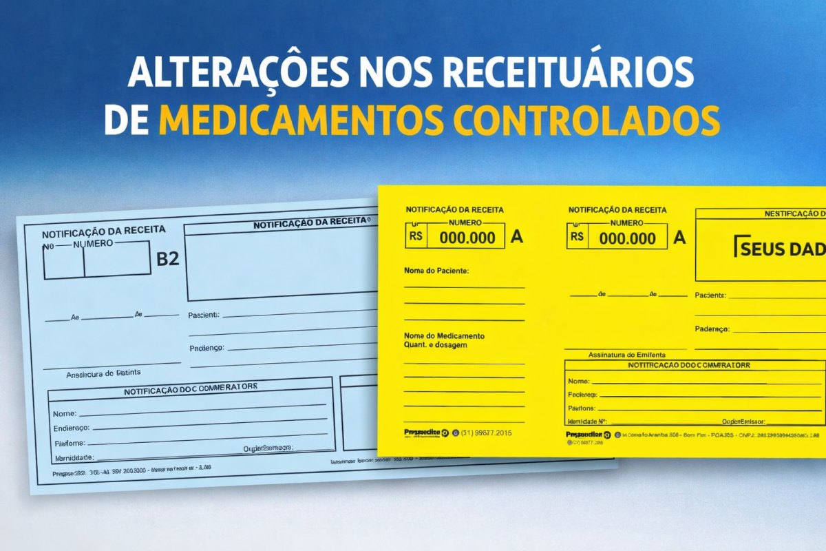 Vigilância Sanitária informa alteração nos modelos de receituários de medicamentos controlados